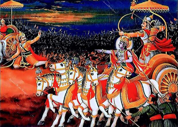 Позднеиндийские представления арийского вторжения в рисунке Лукинского по изображению Creative Commons