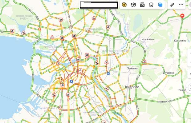 Карта санкт петербурга пробки онлайн сейчас