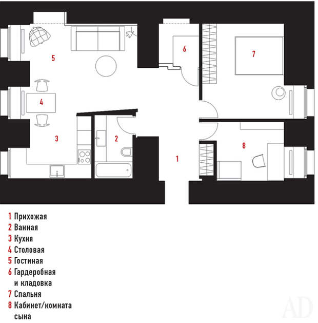 Квартира в Москве, 70 м²