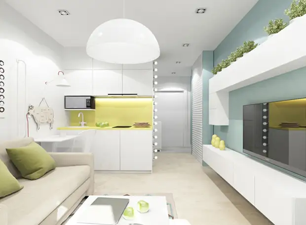 Дизайн однокомнатной квартиры 40 кв.м. - 70 фото, 8 проектов интерьеров