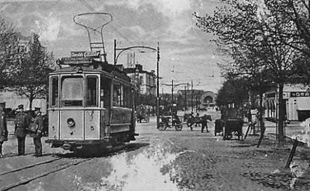 Трамвай на Александровской  улице 1913-1915 гг