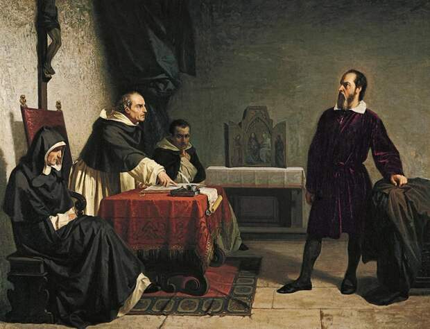 Галилей перед судом инквизиции. Ну совсем не боится!..