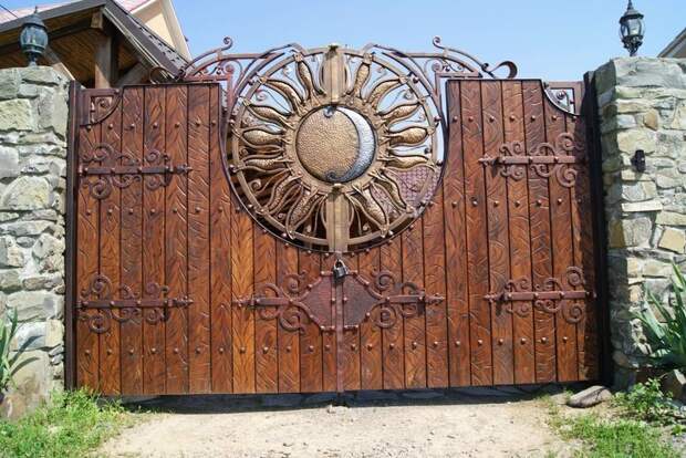 Необычные ворота ворота, дизайн, ковка