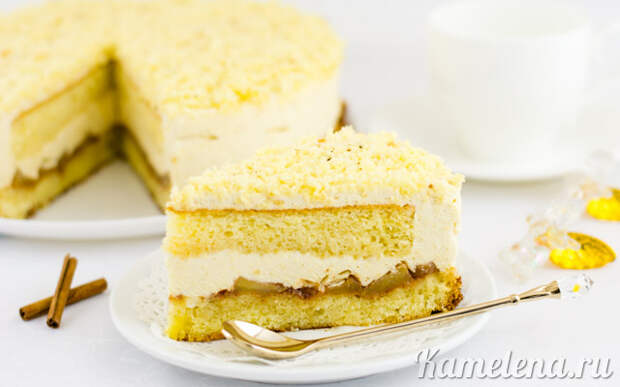 Карамельный торт с яблоками — 23 шаг