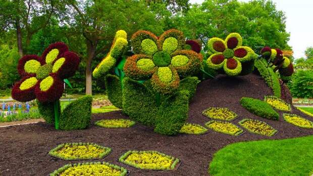 Скульптуры из растений. Международная выставка в Монреале