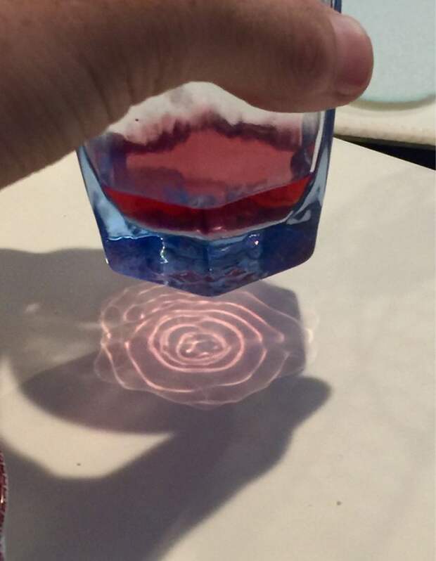 The Shadow Of This Juice Glass Looks Like A Rose