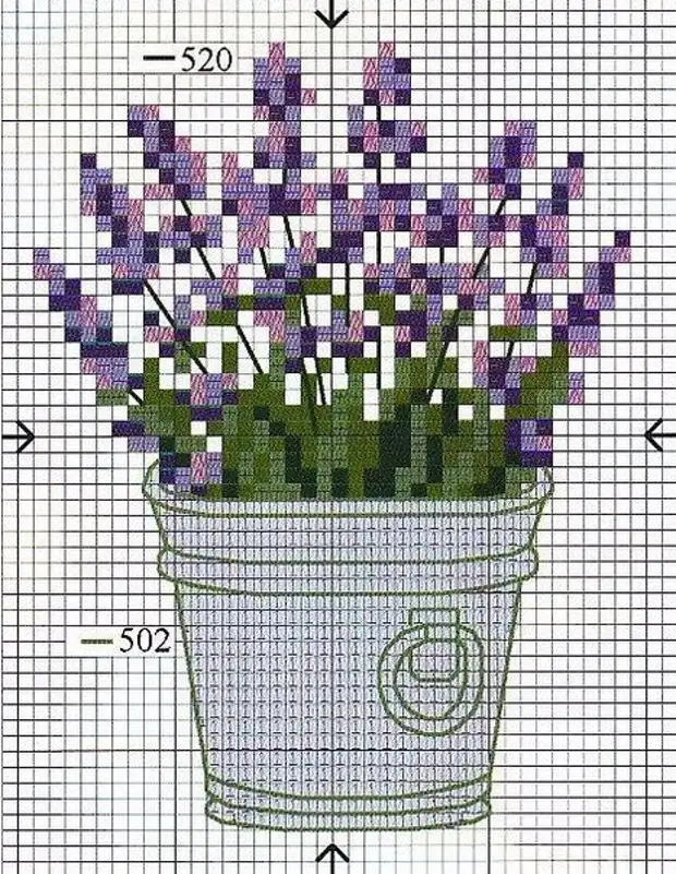 Вышивка крестом лаванда схема