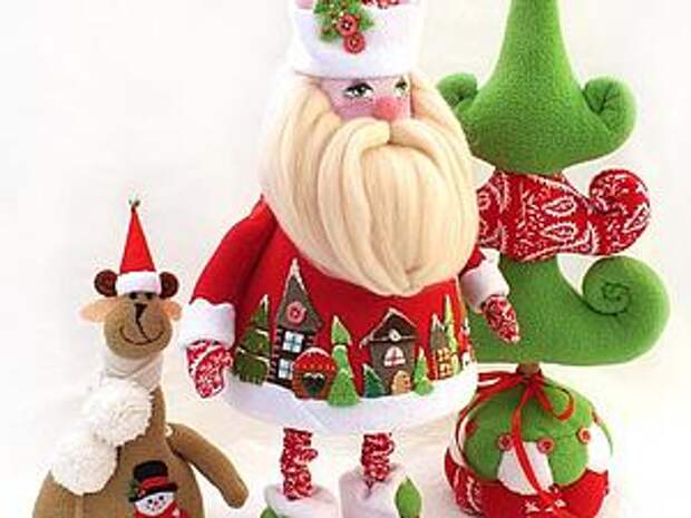Шьем Деда Мороза из флиса | Ярмарка Мастеров - ручная работа, handmade