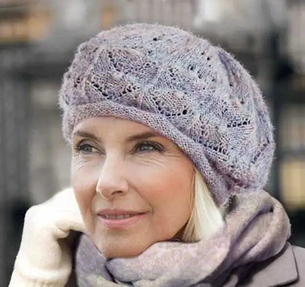 Связать шапку для женщин 50 лет