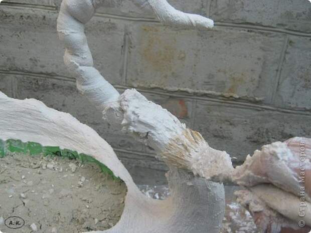 Мастер-класс, Скульптура Лепка: Лебедь-кашпо. ч. ІІ. Фото 6