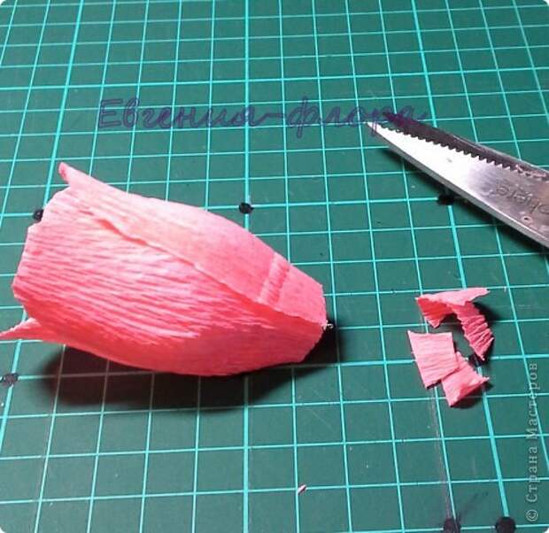 Мастер-класс Свит-дизайн Бумагопластика   дцать первый МК по розе Бумага гофрированная фото 21