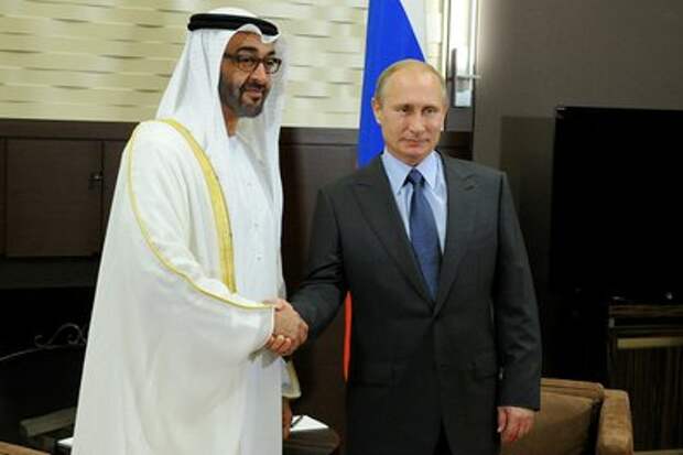 С Наследным принцем Абу-Даби Мухаммедом Аль Нахайяном.