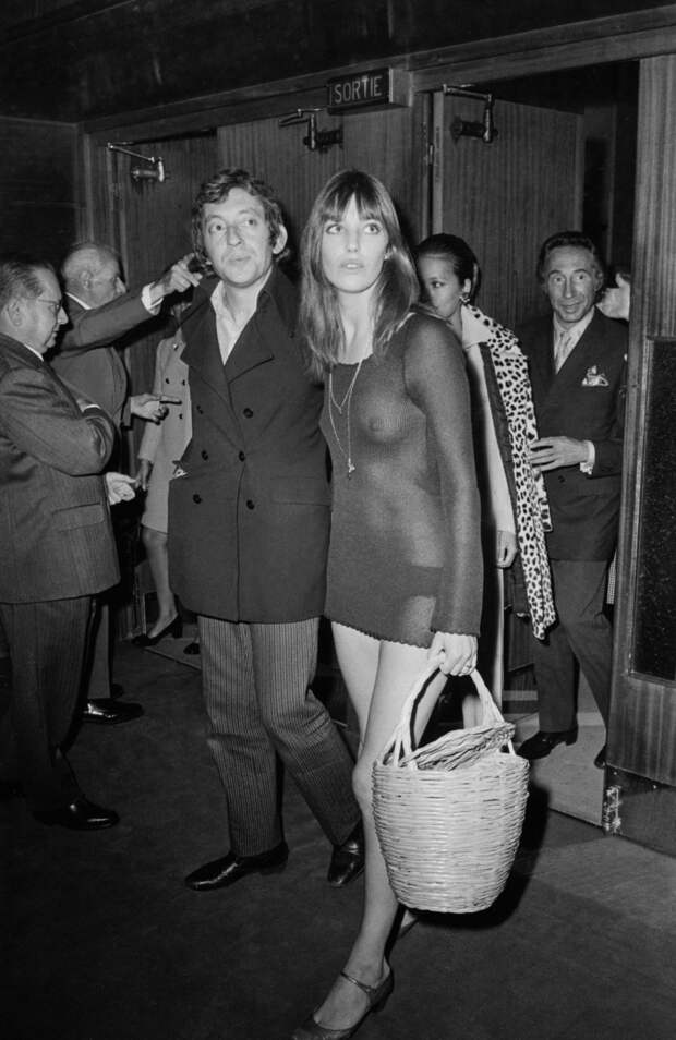 Джейн Биркин и Серж Генсбур на премьере фильма «Слоган», Париж, 1969