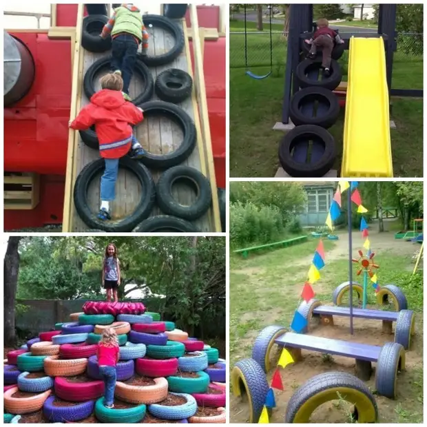 Поделки из шин — интересные и креативные идеи украшения сада и участка