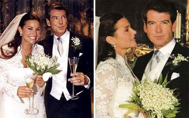 Семь лет спустя, в 2001 году, пара поженилась Броснан, Любовь, актер, годовщина, звезды, знаменитости, пара, семья
