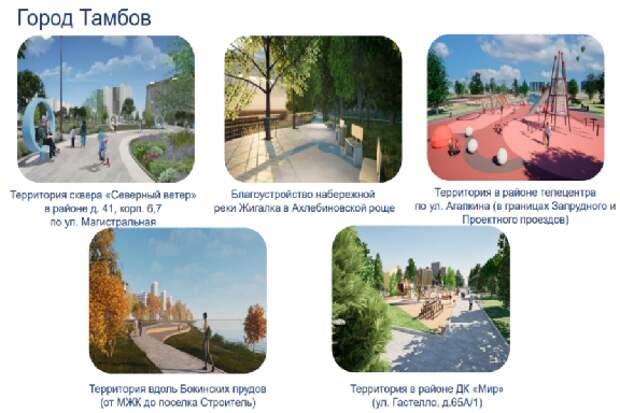 Стало известно, какие территории в Тамбовской области вынесли на голосование по благоустройству в 2026 году