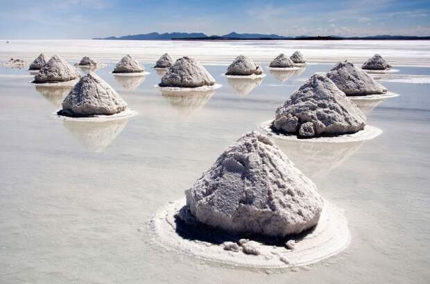 Солончак Уюни. Боливия — от 50 до 70 % мировых запасов Лития находится в этом озере