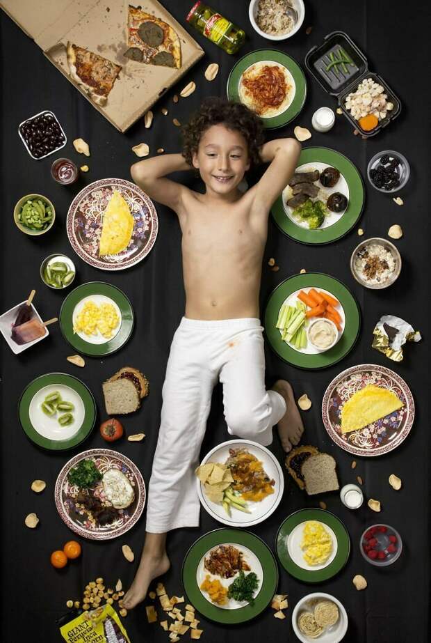 Ханк Сигал, 8 лет, Альтадена, Калифорния грегг сигал, дети, диета, меню, необычный проект, рацион, фотограф, фотопроект