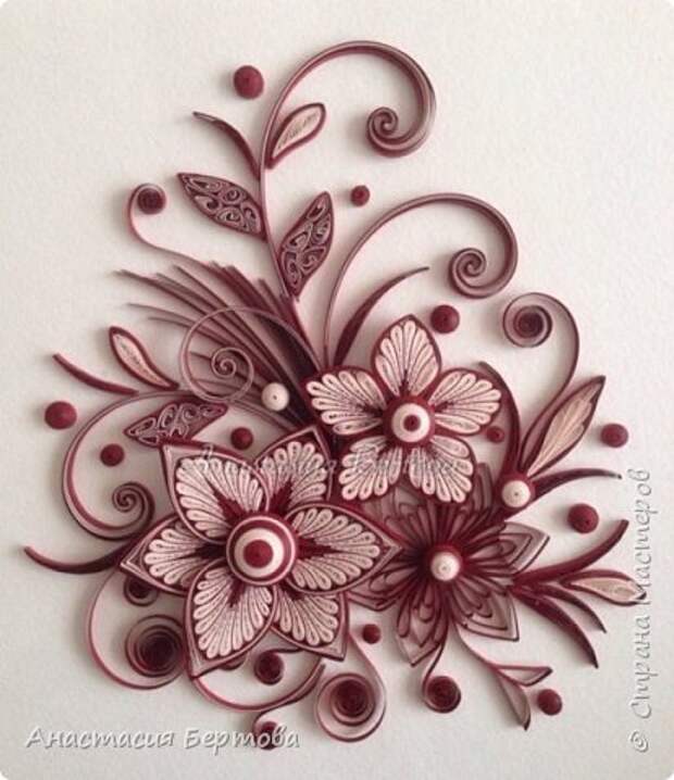 Картина панно рисунок Мастер-класс Квиллинг Фантазийный цветок Бумажные полосы Клей фото 25