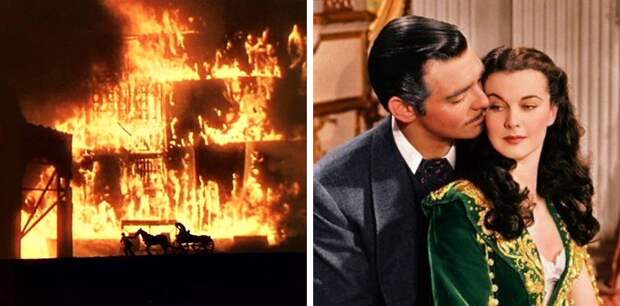 burning-of-Atlanta scene in Gone With the Wind