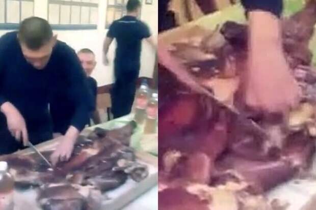В стиле Цеповяза: заключеные колонии из Кузбасса устроили пир с деликатесами