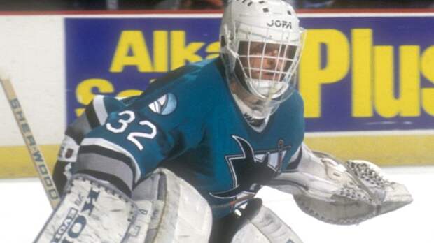 Sharks goalie Arturs Irbe