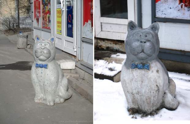 Памятник бездомному коту в Петербурге