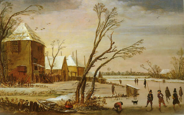 4000579_A_winter_landscape_with_skaters_on_a_frozen_river (700x437, 191Kb)