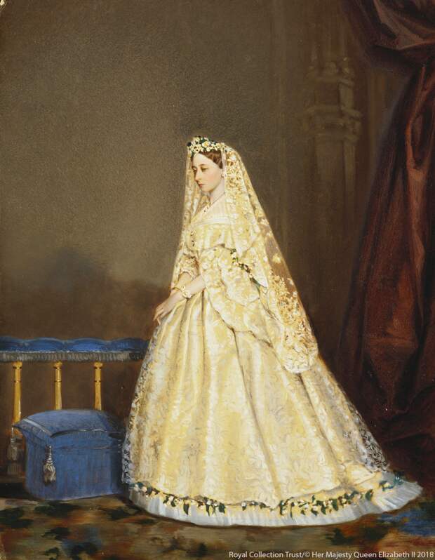 Принцесса Алиса в свадебном наряде, 1862. Из Королевской коллекции 