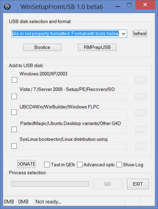Bootice загрузочная флешка. WINSETUPFROMUSB Beta 6.