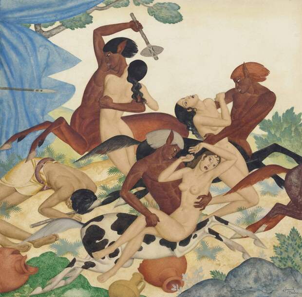 Похищение лапифянок (The rape of the Lapithae Women)_33 х 30.5_бумага, карандаш и акварель_Частное собрание.jpg Похищение лапифянок (The rape of the Lapithae Women)_33 х 30.5_бумага, карандаш и акварель_Частное собрание.jpg