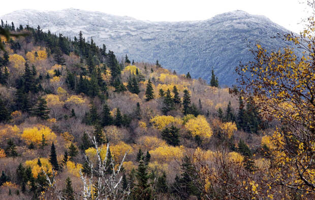 Осень в горах в штате Нью-Гемпшир