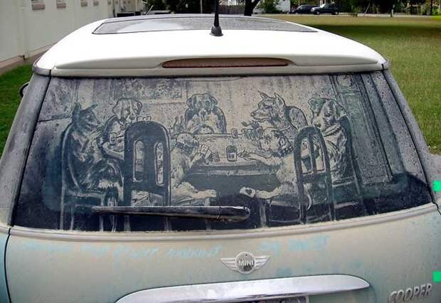 Рисунки на грязных автомобилях от Макс за 22 августа 2014 Dirty, art, car, авто, грязь, рисунки