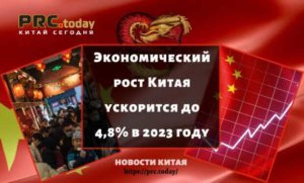 Экономический рост Китая ускорится до 4,8% в 2023 году
