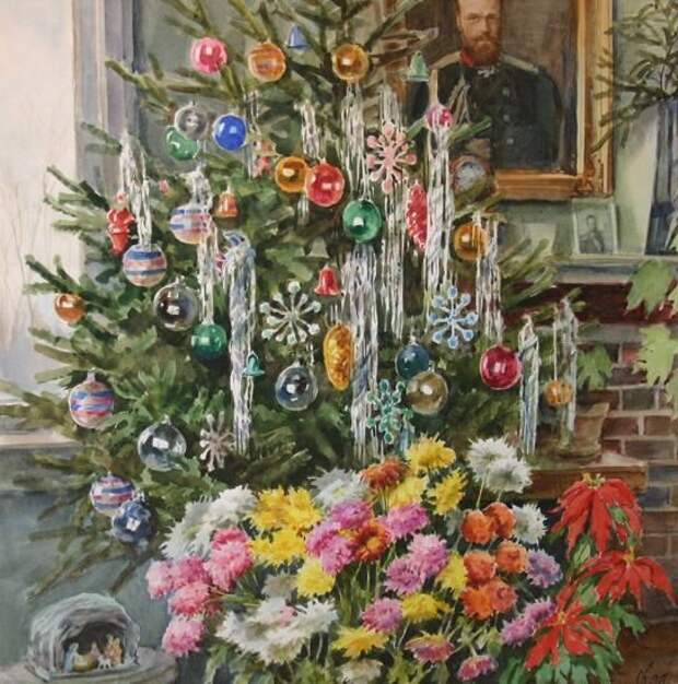 О. А. Романова, «Рождество Христово у Великой Княгини», 1950 г.