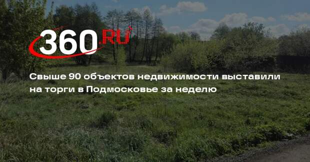 Свыше 90 объектов недвижимости выставили на торги в Подмосковье за неделю