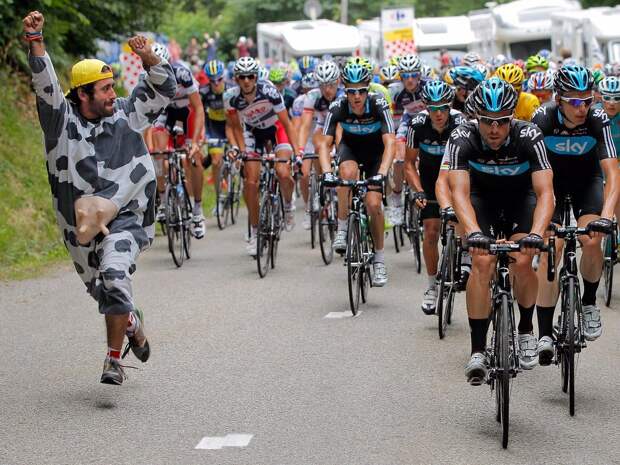 Экстравагантные поклонники Tour de France