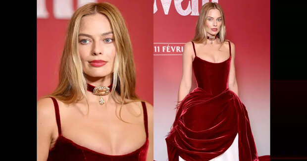 Марго Робби вышла в свет в кастомном платье Chanel со шлейфом