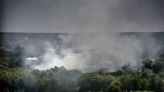 Пожар в Луганской области Украины привёл к детонации боеприпасов