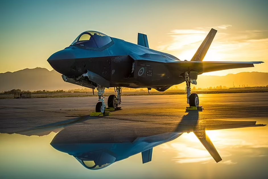 F-35 изображен на военно-воздушной базе Люк в Глендейле, Аризона, где авария произошла в марте 2023 года