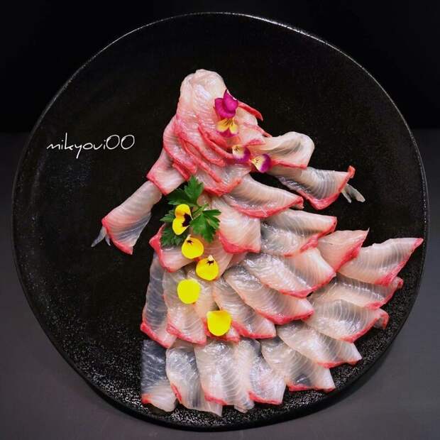 Кулинар создает удивительные картины из рыбы искусство, кухня, мастерство