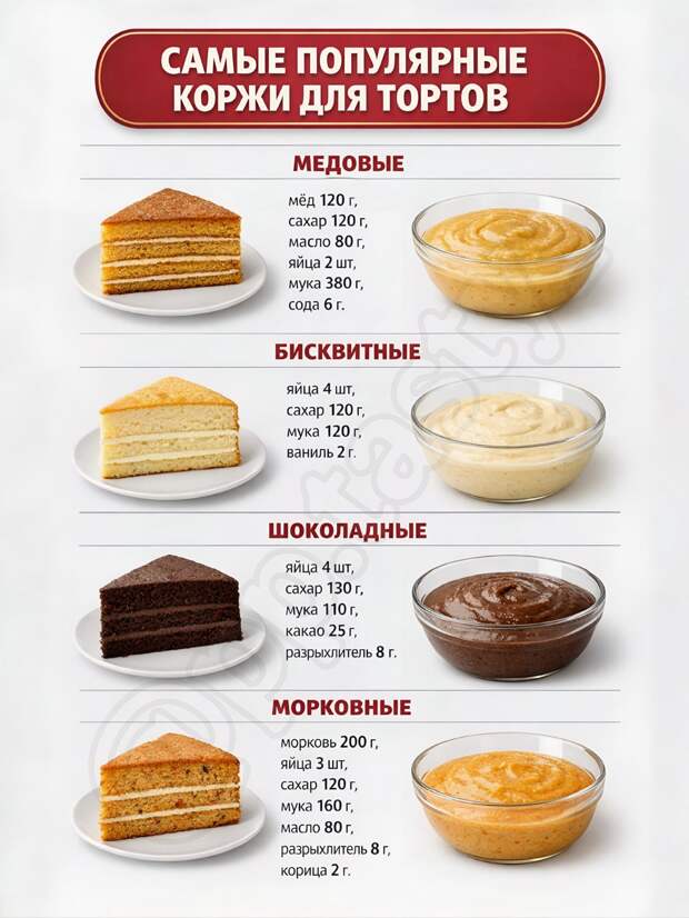 Кулинария>«Идеальные коржи» !