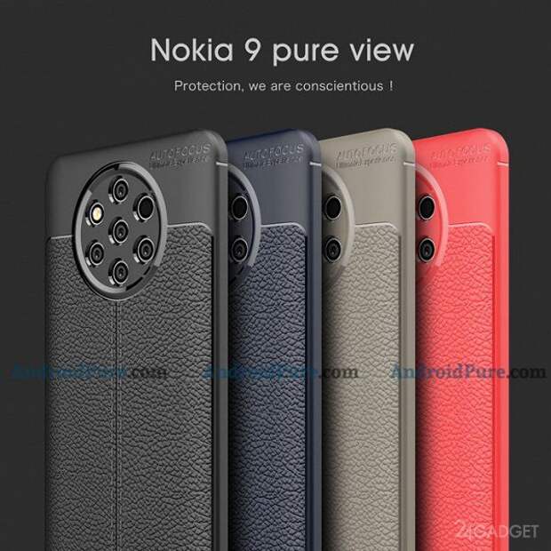 Смартфон Nokia 9 с круговой пентакамерой показали в чехле (5 фото) Смартфон Nokia 9 с круговой пентакамерой показали в чехле (5 фото)