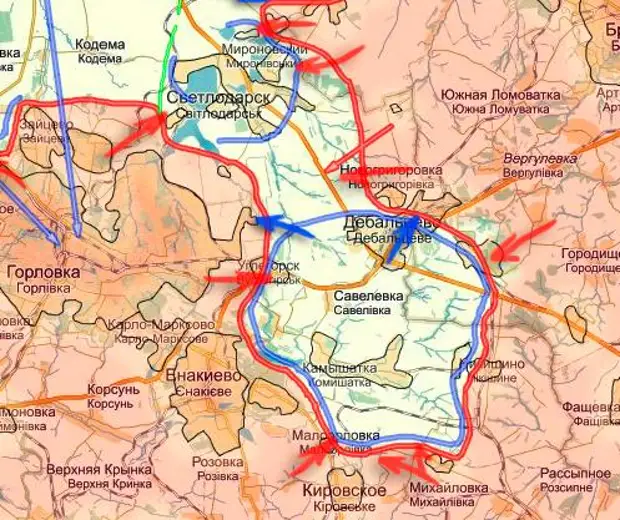 Иловайский котел карта боевых действий