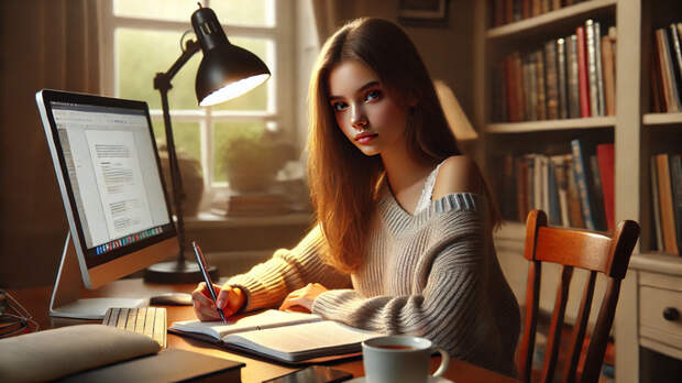 Девушка / Изображение сгенерировано нейросетью Dall-E / amic.ru