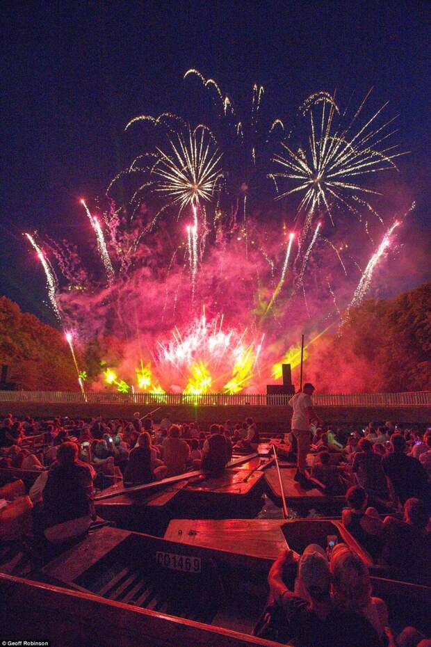 The sky over Cambridge was lit up pink, purple and yellow as organisers pulled out all the stops at the annual knees-up