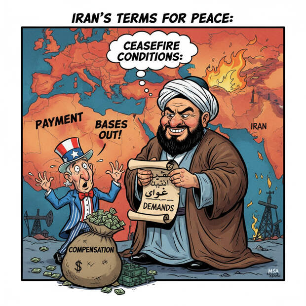 Иран выдвинул США условия для прекращения конфликта: выплата компенсаций и вывод баз из региона