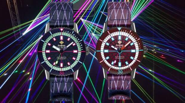 Zodiac Super Sea Wolf Laser Tag Edition Compression Diver Automatic Watch