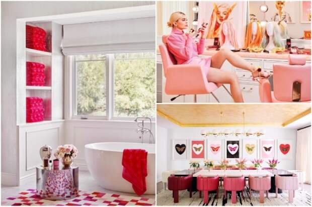 Несколько комнат в доме Кайли Дженнер сделаны в любимом розовом цвете. | Фото: cosmopolitan.com.