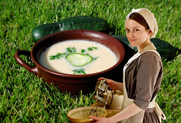 Суп из вареных огурцов по старинному английскому рецепту из сериала «Аббатство Даунтон»